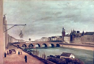 Vue du Pont au Change depuis le Quai de Gesvres, été 1830